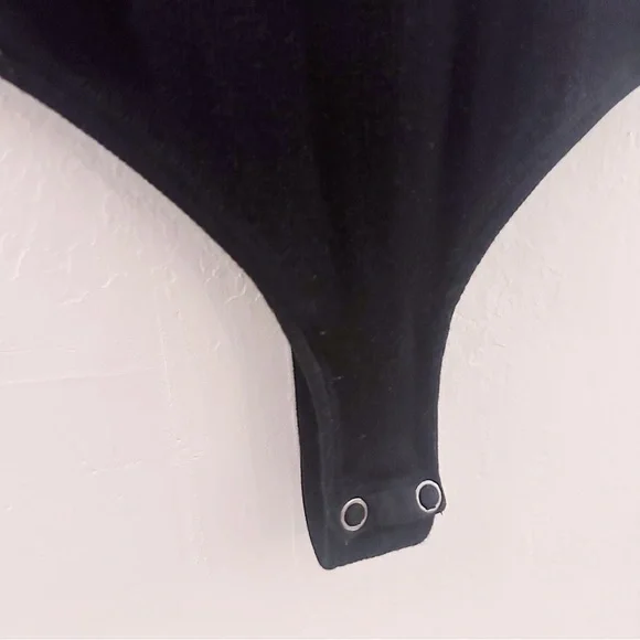 N: Philanthropy Ribbed Bodysuit Sleeveless Turtleneck Tank Black - Picture 3 of 8